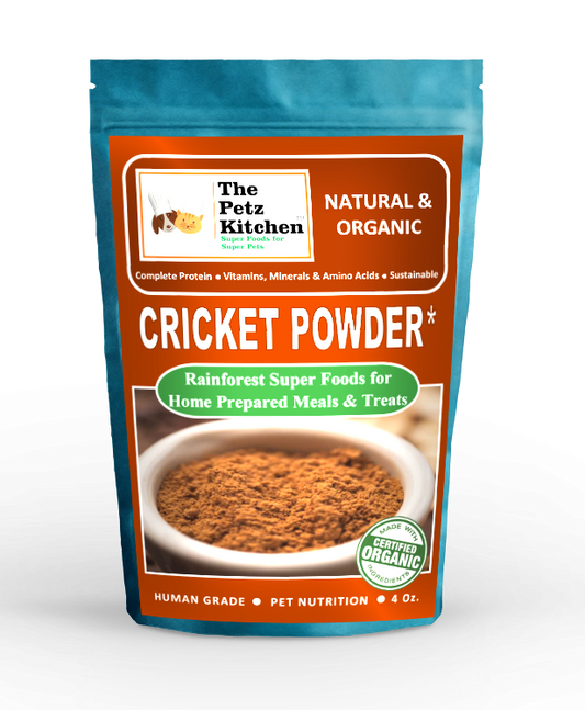 Cricket Flour Omega 3 & 6 Complete Protein* Eco-Conscious Usda Organic Cricket Flour* The Petz Kitchen - Organic & Human Grade Ingredients For Home Prepared Meals & Treats