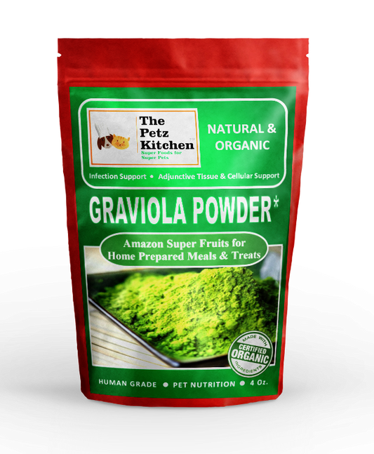 Graviola Leaf & Stem Powder - Infection, Adjunctive Tissue & Cellular Support* - The Petz Kitchen - Organic Human Grade Ingredients For Home Prepared Meals & Treats
