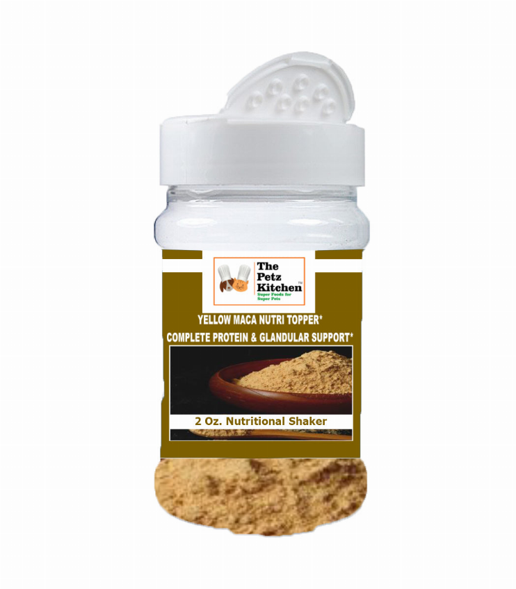 Yellow Maca* Complete Protein & Cognitive & Glandular Support* The Petz Kitchen Organic & Human Grade Ingredients For Home Prepared Meals & Treats*