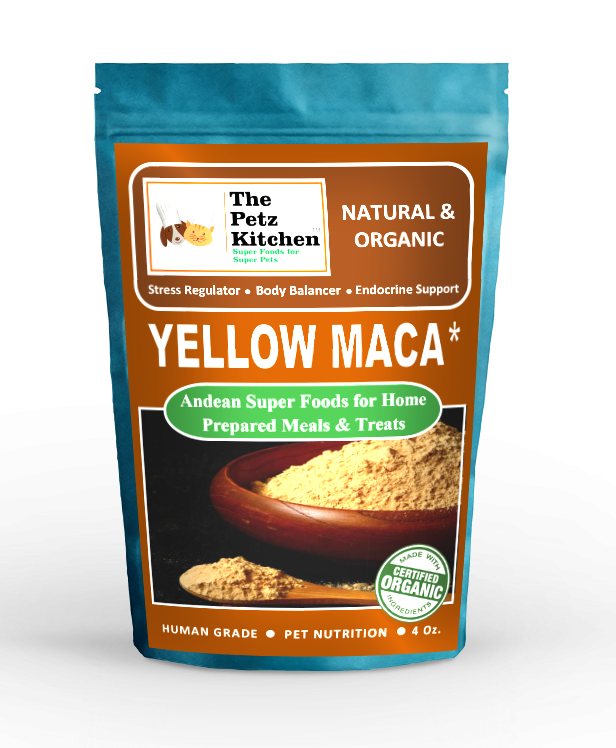 Yellow Maca* Complete Protein & Cognitive & Glandular Support* The Petz Kitchen Organic & Human Grade Ingredients For Home Prepared Meals & Treats*